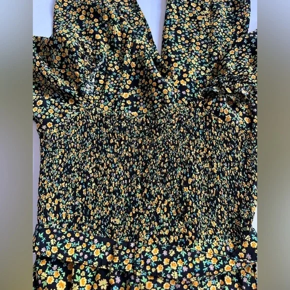 Faithfull the Brand Black and Yellow Floral Romper - Picture 6 of 6